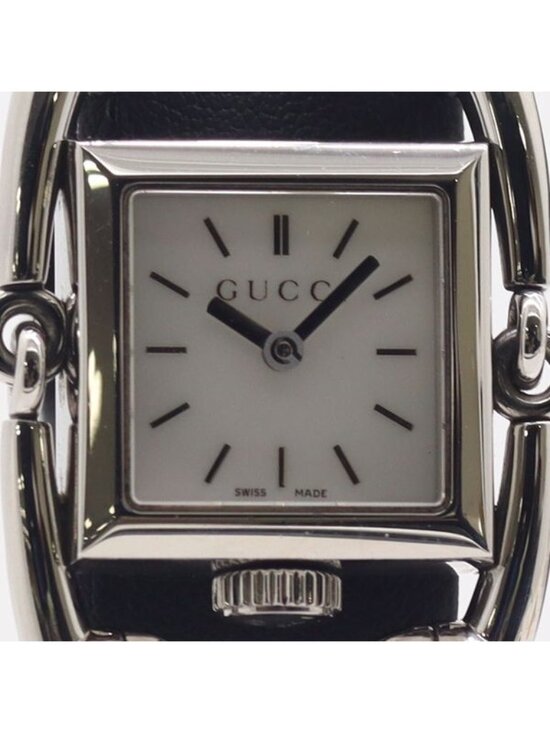 Gucci Guaranteed Signoria 116.5 Quartz White Shell Dial Bangle Watch main image 4